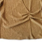 Blusa feminina Alfani com cintura plissada, bege, tamanho médio