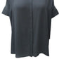 Camisa feminina Alfani com pregas nas costas, preta, tamanho XXG