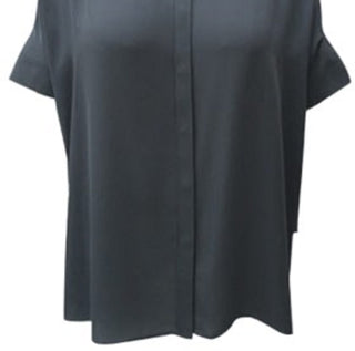 Camisa feminina Alfani com pregas nas costas, preta, tamanho XXG