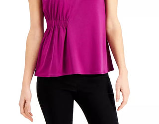 Blusa Alfani Feminina com Laterais Franzidas Rosa Tamanho Grande