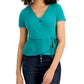 Blusa de malha trançada Bar III feminina, verde, tamanho pequeno