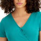 Blusa de malha trançada Bar III feminina, verde, tamanho pequeno