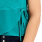 Blusa de malha trançada Bar III feminina, verde, tamanho pequeno