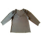 Blusa feminina Alfani com manga franzida, preta, tamanho grande