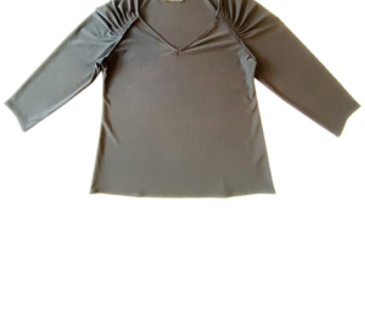 Blusa feminina Alfani com manga franzida, preta, tamanho grande