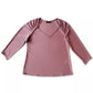 Blusa feminina Alfani com manga franzida, rosa, tamanho pequeno
