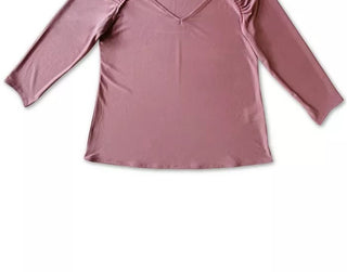 Blusa feminina Alfani com manga franzida, rosa, tamanho pequeno
