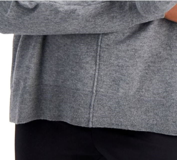 Suéter Alfani Feminino com Costura Frontal Cinza Tamanho X-G