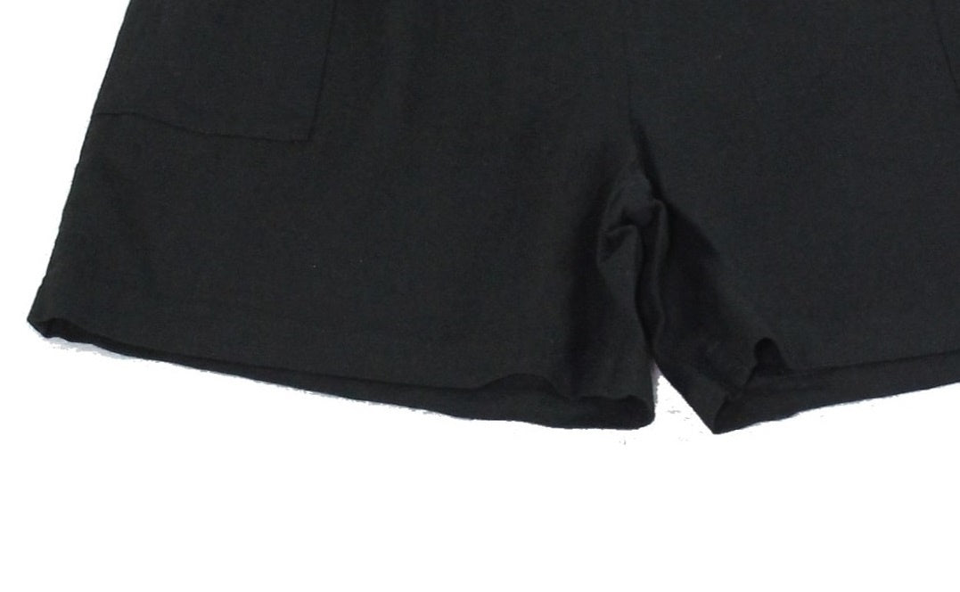 Shorts cargo femininos INC International Concepts com bolso, preto, tamanho médio