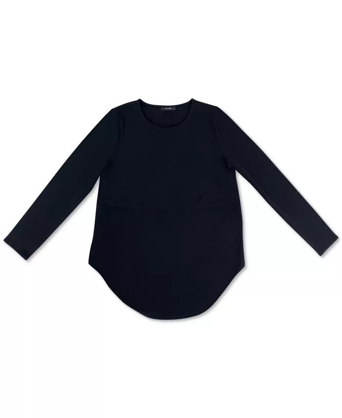 Camiseta Alfani Feminina com Barra Lateral Preta Tamanho Extra Pequeno