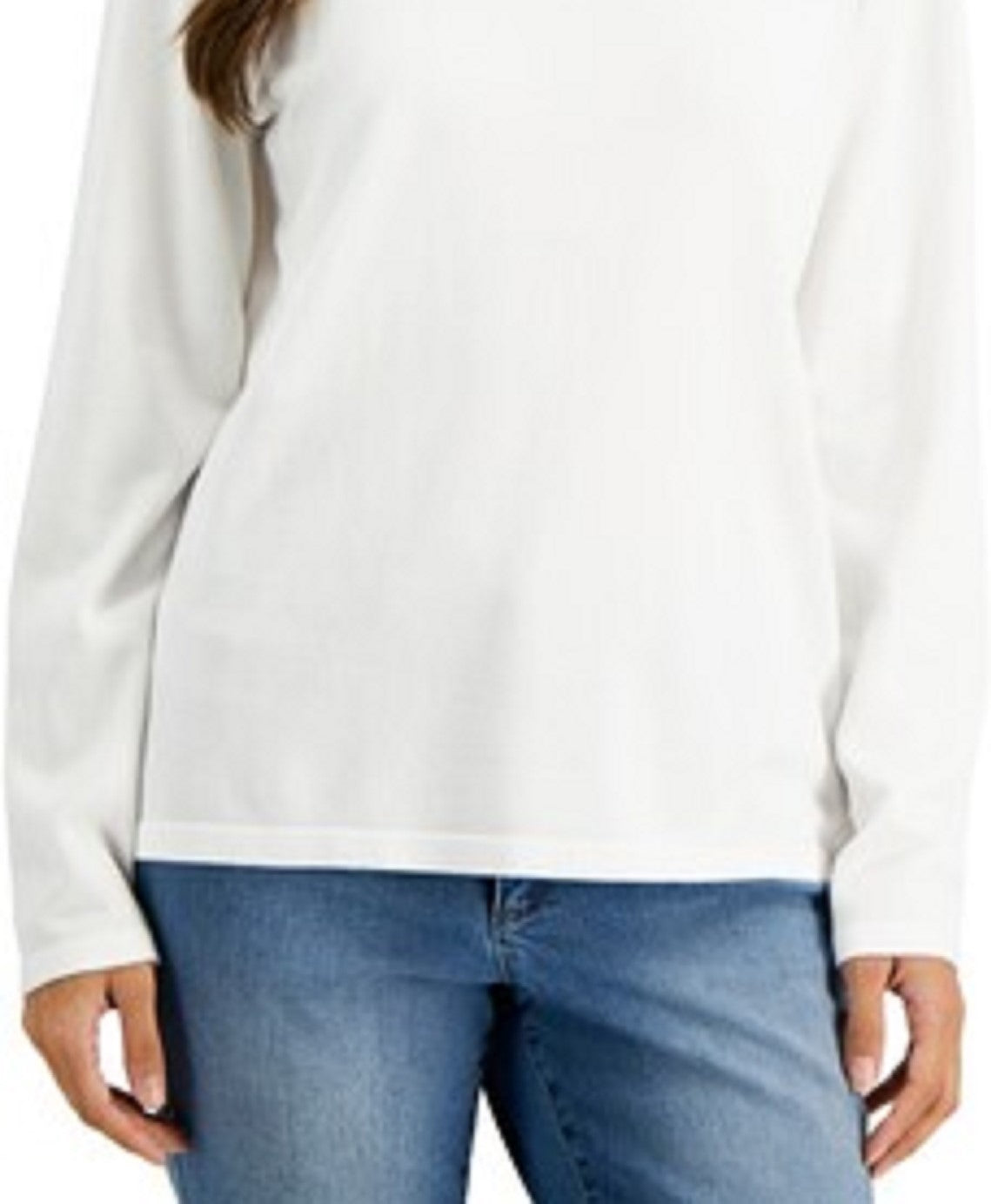 Karen Scott Suéter Feminino Gola Mock com Tachas Tamanho Natural Extra Pequeno