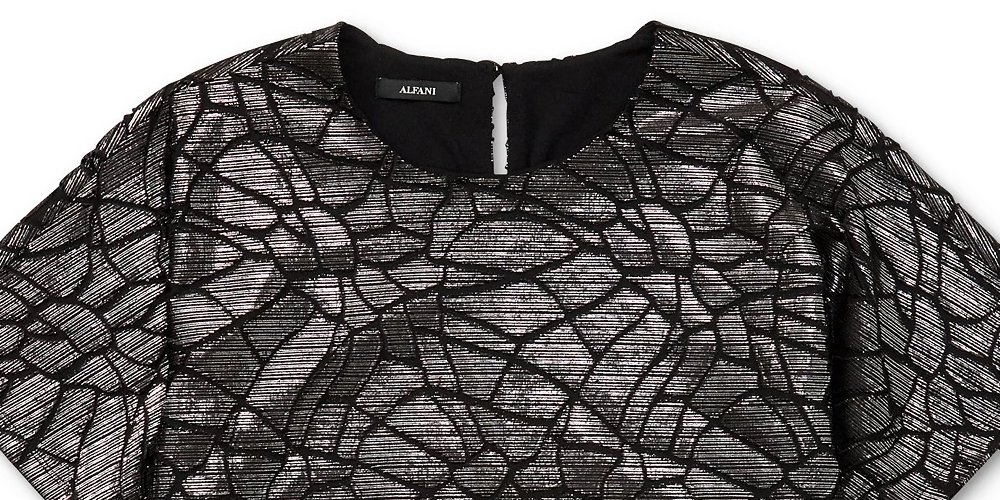 Blusa feminina Alfani com estampa animal, cinza escuro, tamanho médio