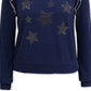 Moletom feminino com babados e estrela da INC International Concepts, azul, tamanho médio