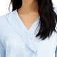 Blusa feminina Alfani com estampa de bolinhas e sobrepeliz, branca, tamanho grande