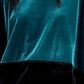 Blusa Alfani Feminina Veludo Colorblocked Preta Tamanho Grande