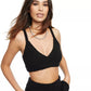 INC International Concepts Culpos X Fuzzy Cropped Knit Top Feminino Preto Tamanho Grande