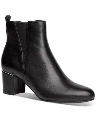Botas femininas Alfani Zuri com salto bloco, pretas, tamanho 8,5 M