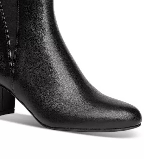 Botas femininas Alfani Zuri com salto bloco, pretas, tamanho 8,5 M