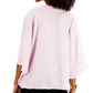 Blusa feminina Alfani com frente cruzada, roxa, tamanho pequeno