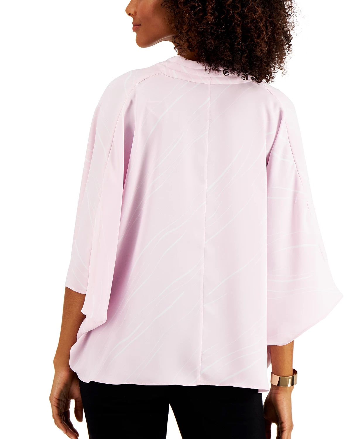 Blusa feminina Alfani com frente cruzada, roxa, tamanho pequeno