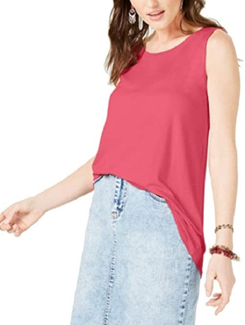 Regata feminina estilo &amp; co swing vermelha tamanho pequeno