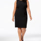 Vestido tubinho sem mangas plus size Kasper feminino, preto, tamanho 18W
