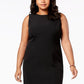 Vestido tubinho sem mangas plus size Kasper feminino, preto, tamanho 18W