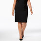 Vestido tubinho sem mangas plus size Kasper feminino, preto, tamanho 18W
