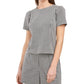 Blusa feminina Riley &amp; Rae Val Gingham cinza tamanho grande