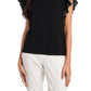 Blusa feminina Riley &amp; Rae com mangas franzidas e bolinhas, cinza, tamanho X-S