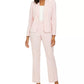 Le Suit Terno Feminino Riscas Laranja Tamanho 4 Petite