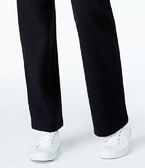 Calça feminina estilo &amp; co com controle de barriga e corte bootcut, preta, tamanho grande