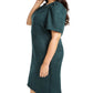 Vestido Calvin Klein Feminino Plus Size Manga Bufante Camurça Sintética Azul Tamanho Pequeno Pequeno
