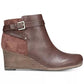 Botas femininas Dr. Scholl's Double Booties marrom tamanho 6,5 M