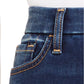 Saia jeans feminina JEN7 com bainha desfiada, azul, tamanho 18