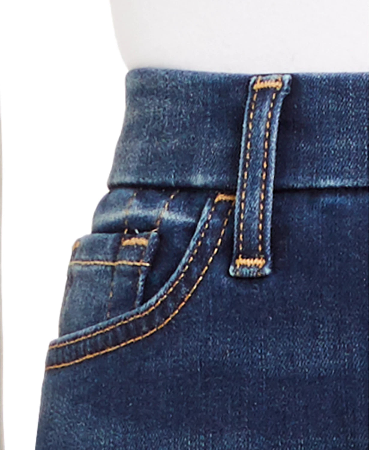 Saia jeans feminina JEN7 com bainha desfiada, azul, tamanho 18