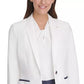 Tommy Hilfiger Blazer Feminino Piquet Knit Patch Branco Tamanho 8