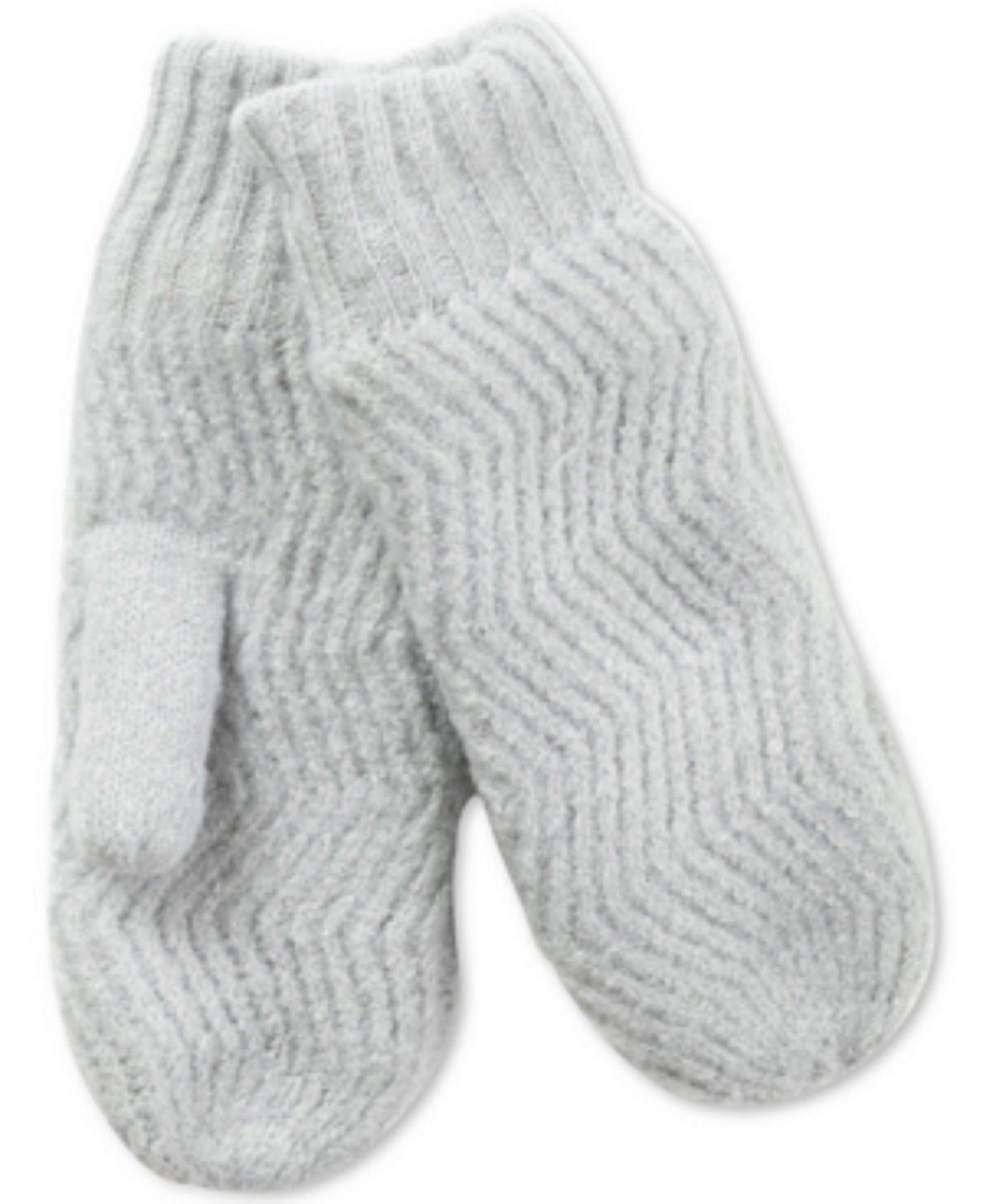 INC International Concepts Luvas de malha Chevron femininas cinza tamanho regular