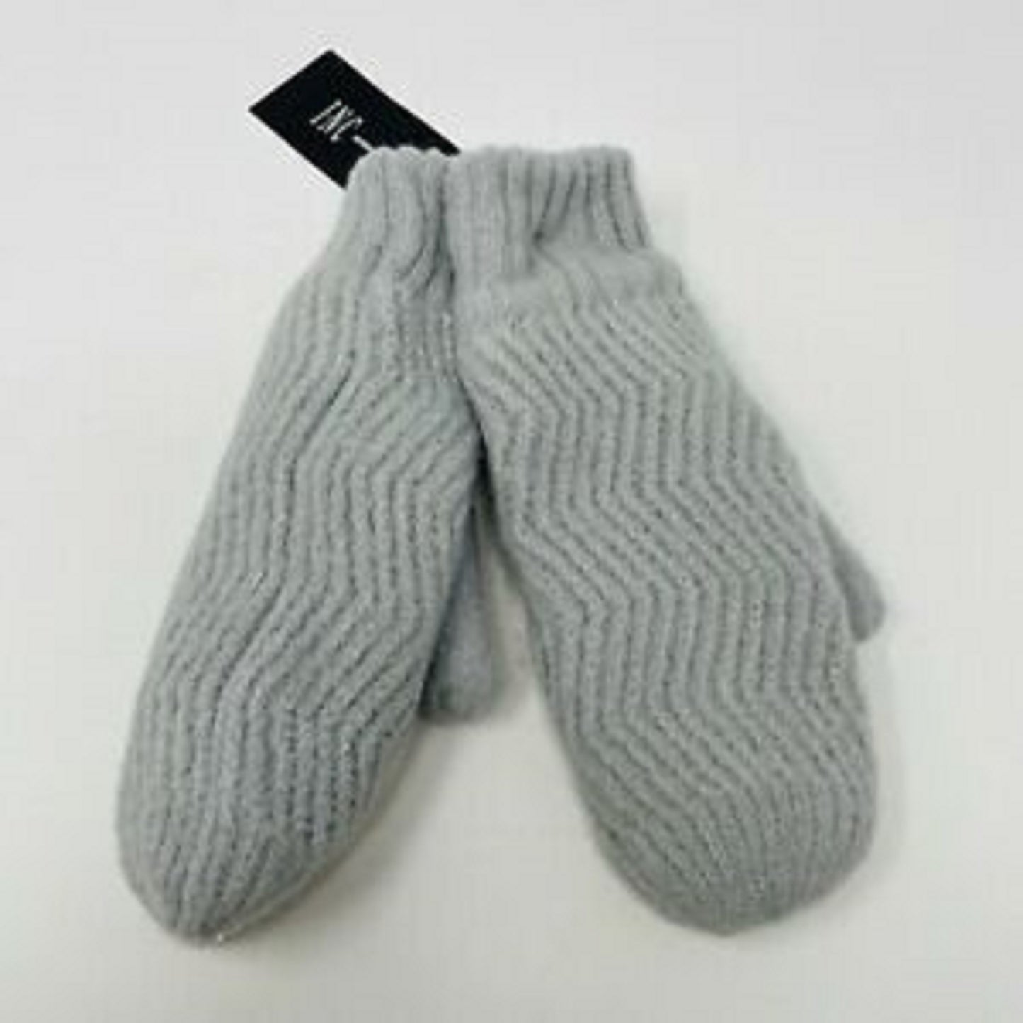 INC International Concepts Luvas de malha Chevron femininas cinza tamanho regular