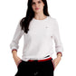 Blusa Tommy Hilfiger Feminina Manga Longa Branca Tamanho Extra Grande