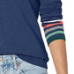Suéter Tommy Hilfiger Feminino de Algodão com Gola V Azul Tamanho XG