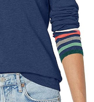 Suéter Tommy Hilfiger Feminino de Algodão com Gola V Azul Tamanho XG