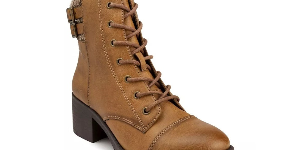 Botas de combate femininas Sugar Kailey, marrom, tamanho 6 M