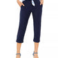 Calça curta com punho Michael Kors feminina, azul, tamanho grande