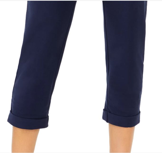 Calça curta com punho Michael Kors feminina, azul, tamanho grande