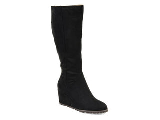 Botas femininas Journee Collection Comfort Parker, pretas, tamanho 8 M