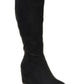 Botas femininas Journee Collection Comfort Parker, pretas, tamanho 8 M