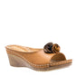 Sandália feminina Gc Shoes Sydney Wedge, marrom, tamanho 7,5 M