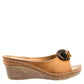 Sandália feminina Gc Shoes Sydney Wedge, marrom, tamanho 7,5 M