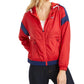 Jaqueta corta-vento feminina Tommy Hilfiger Sport Colorblocked azul tamanho grande